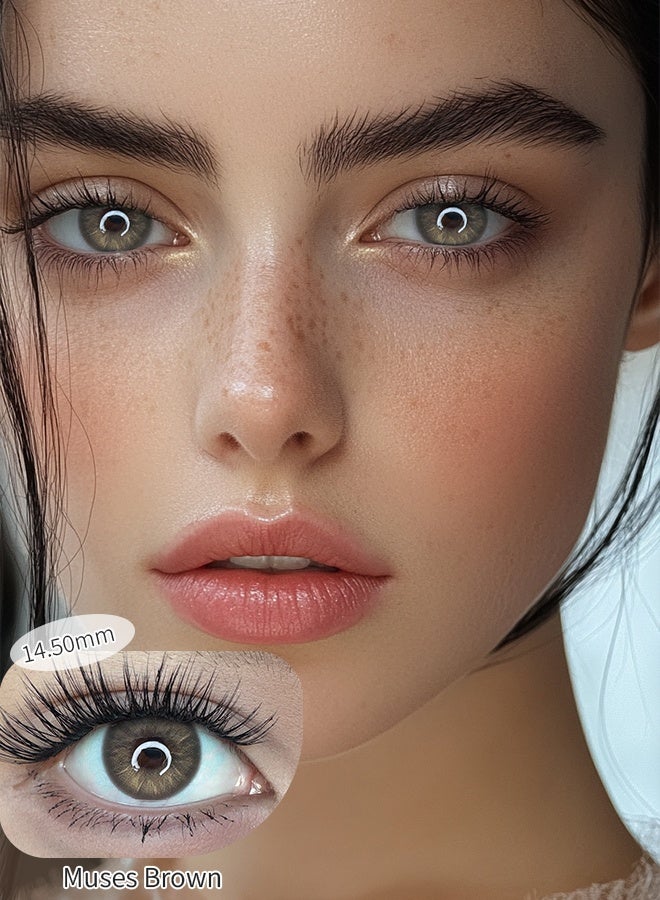 سيدة جديدة عدسات بني ميوس سنوي الاستخدام للارتداء اليومي الطبيعي - Image 1